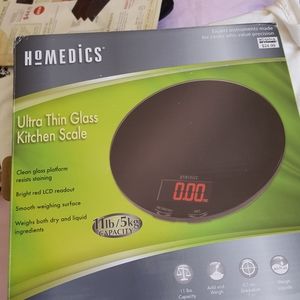 Thin glass kitchen scale